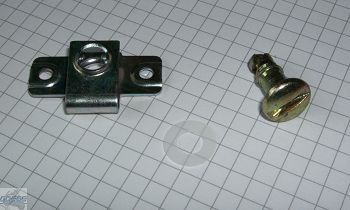 Schnellverschluß-Set mit Schlitzschraube u. Nietteil