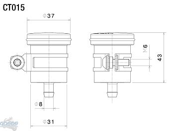 Bremsflüssigkeitsbeh. RIZOMA CT015, 12cm³