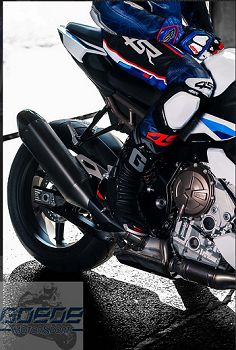 4SR, Lederkombi, Racing Blue AR