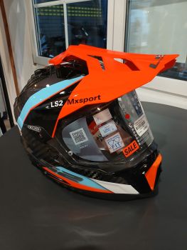 LS2 Helm, MX701 Explorer Carbon, Frontier Orange