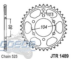 Kettenrad,Alu, 1489, 525T