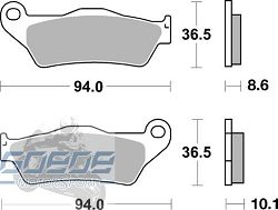 Bremsbeläge AP-Racing, 342 ST