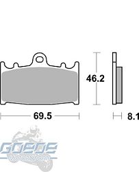 Bremsbeläge AP-Racing, 231 SF