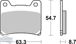 Bremsbeläge AP-Racing, 155 ST