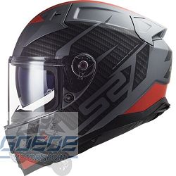 LS2 Helm, FF811 Vector 2, HPFC, Splitter Matt Titanium Red