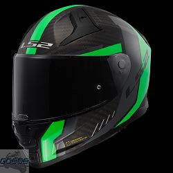 LS2 Helm, FF811 Vector 2, Carbon  Grid Matt Fluo Green