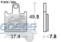 Bremsbeläge AP-Racing, 438 STR