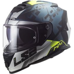 LS2 Helm, FF800 Strom, KPA, SPRINTER, Silver Cobalt
